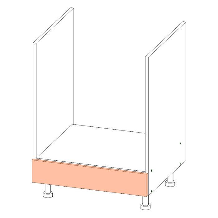 Корпус напольного шкафа ЛАЙТ для духового шкафа 60 см ЛДСП белый 72х60х53,5 см