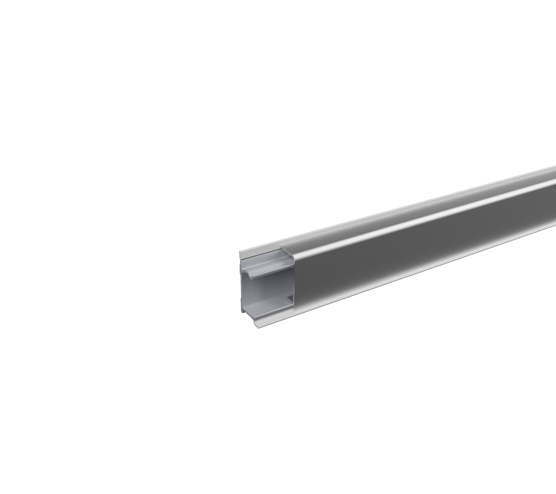 Бортик пристеночный EASY FIT 13,5*27*3050 мм АЛЮМИНИЙ серебро + к-т заглушек (2 торцевых + 2 угла) цвет серый