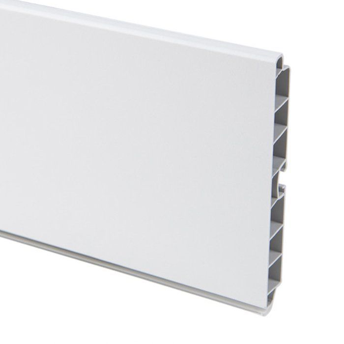 Цоколь для кухни 400х10 см со стыковочными элементами и заглушками цвет Белый матовый