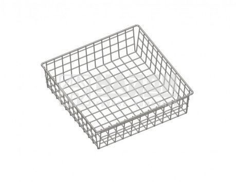 Корзина выдвижная 12х71х50 с доборами, для шкафа шириной 80 см, серебристый металлик