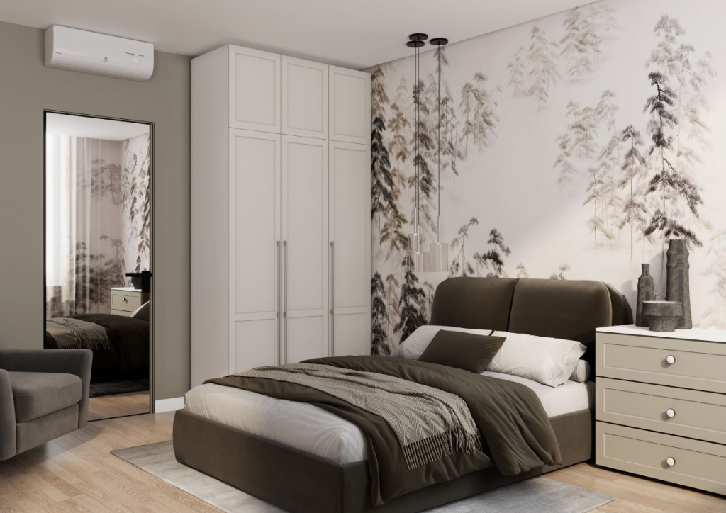 Распашной шкаф для спальни Фреско Шкаф Фреско