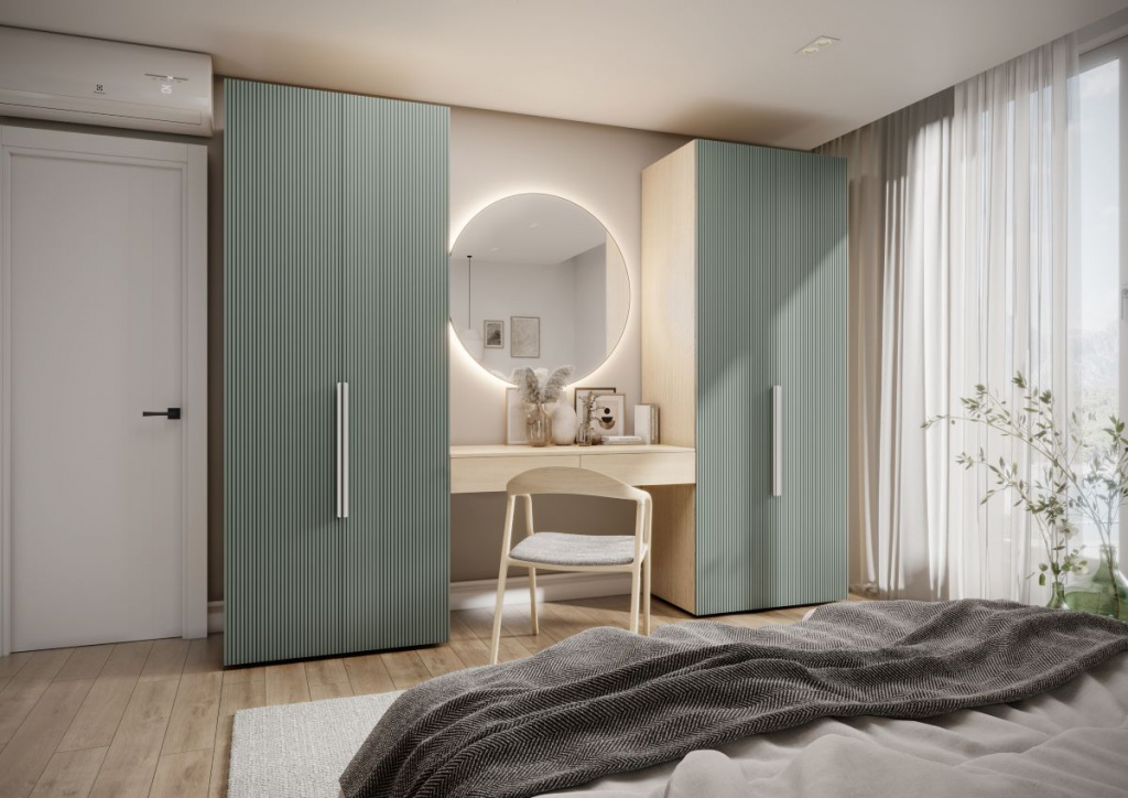 Шкафы с рифлеными фасадами