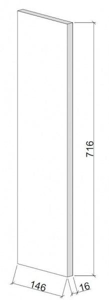 Дверь для шкафа ЛАЙТ под бутылочницу 71,6х14,6 см ЛДСП цвет Кашемир