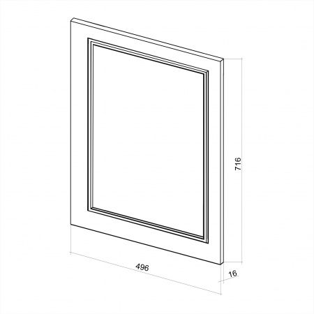 Дверь для шкафа ЛАЙТ 71,6х49,6 см МДФ цвет Крем-брюле