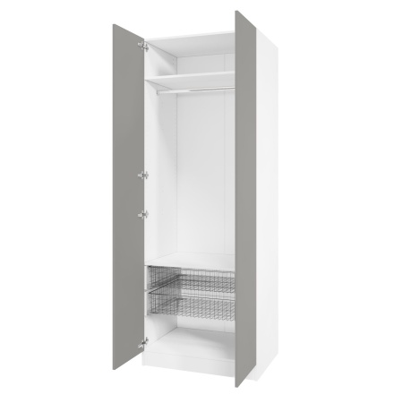 Дверь 210х40 для распашного шкафа шириной 80 см, ЛДСП цвет Шиншилла серая