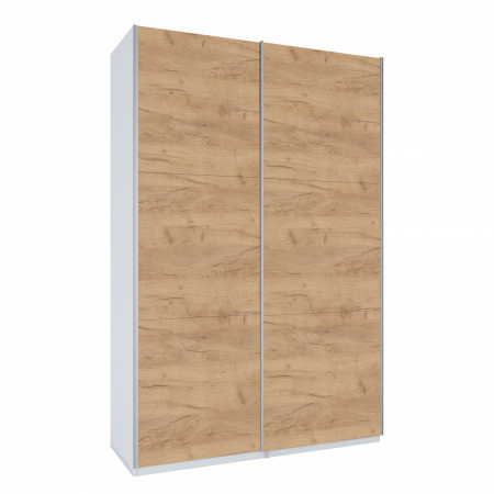 Шкаф-купе ЛАЙТ Е1, 240х200х58, ЛДСП, Дуб золотой, с ящиками, полками и штангами