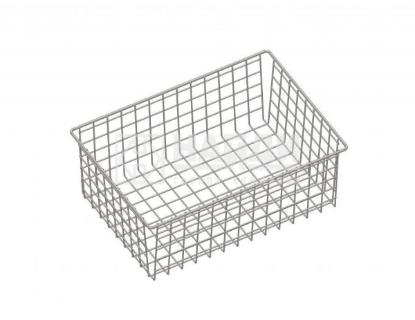 Корзина выдвижная 19х71х35, для неглубокого шкафа шириной 80 см, цвет серебристый металлик