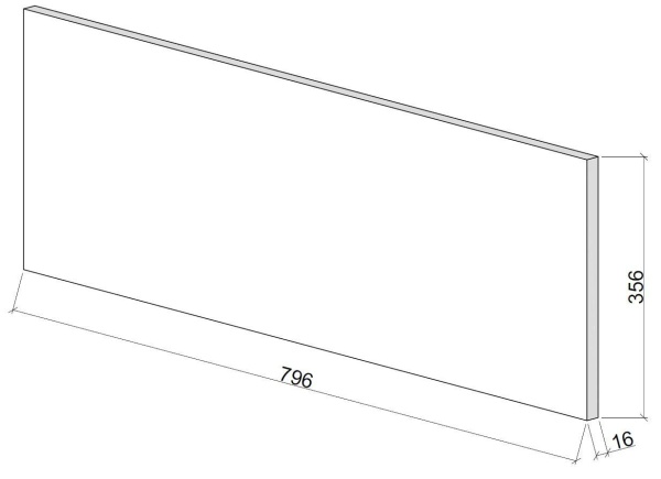 Дверь для ящика ЛАЙТ  35,6х79,6 см ЛДСП цвет Белый перламутр