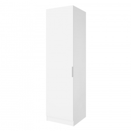 Шкаф 1-дверный ЛАЙТ К1, 220х60х60, ЛДСП, Белый перламутр, с ящиками и полками