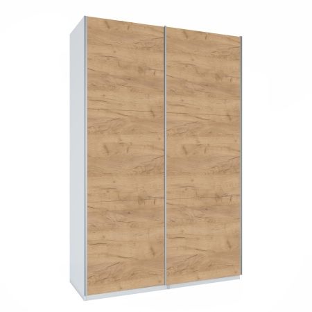 Шкаф-купе ЛАЙТ Е2, 240х160х58, ЛДСП, Дуб золотой, с полками и штангами