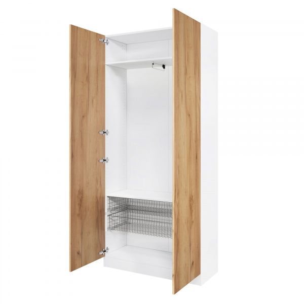 Корпус шкафа шириной 100 см, ЛДСП Белый, 220х100х40