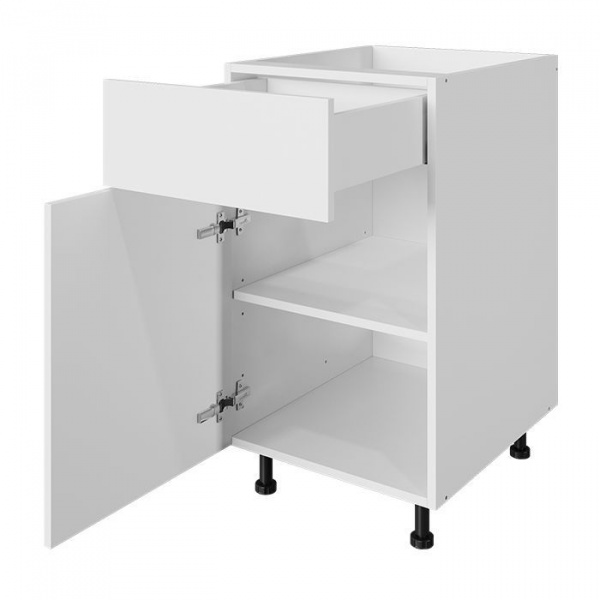 Модуль напольный 72х45х53,5 см ЛАЙТ Белый перламутр с одним ящиком и одной дверью для кухни