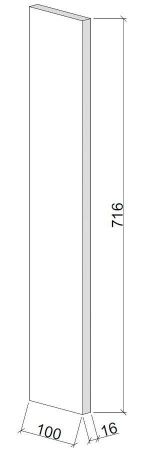 Фасад фальшпланка для шкафа ЛАЙТ 71,6х10 см ЛДСП цвет Кашемир 