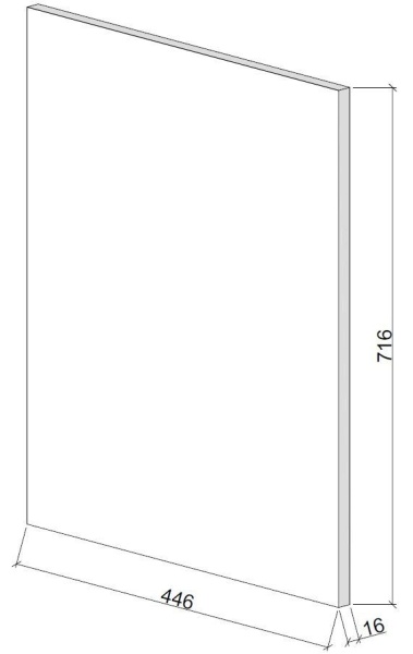 Дверь для встраиваемой посудомоечной машины 45 см 71,6х44,6 см ЛДСП цвет Дуб золотой