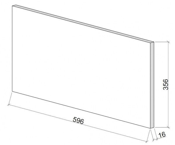Дверь для навесного шкафа ЛАЙТ 35,6х59,6 см ЛДСП цвет Кашемир