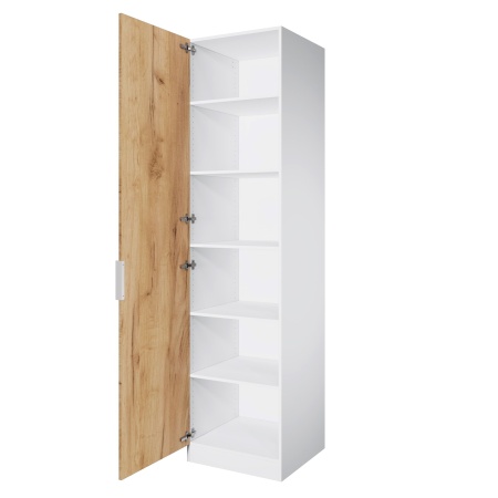 Шкаф 1-дверный ЛАЙТ К3, 220х60х60, ЛДСП, Дуб золотой, с полками