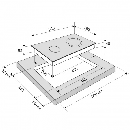 Варочная поверхность KRONA LAUREL 30 BL электрическая варочная поверхность (независимая) КА-00002589