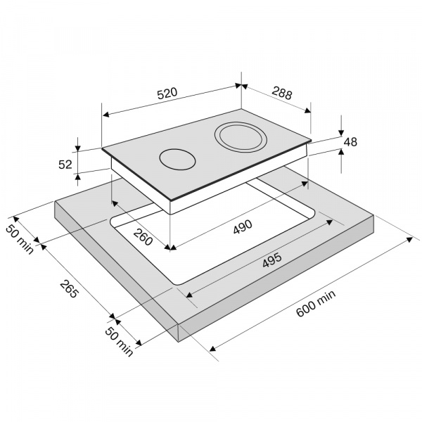Варочная поверхность KRONA LAUREL 30 BL электрическая варочная поверхность (независимая) КА-00002589