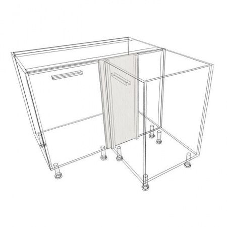 Угловая планка для напольного углового шкафа ЛАЙТ ЛДСП цвет Скандинавское белое дерево 72х30х4 см