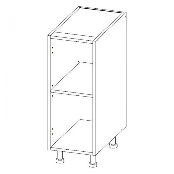 Корпус напольного шкафа ЛАЙТ под одну дверь ЛДСП белый 72х30х53,5 см