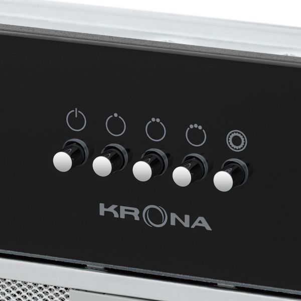 Вытяжка KRONA KATE 600 GLASS BLACK PB K (КА-00005278)