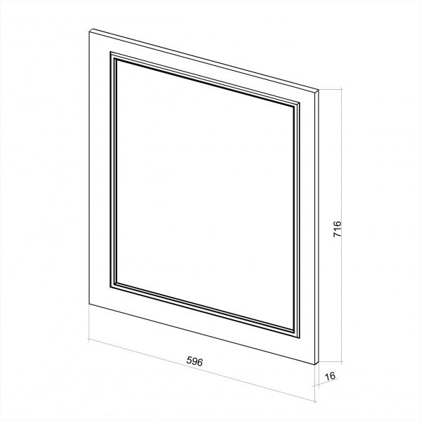 Дверь для шкафа ЛАЙТ 71,6х59,6 см МДФ цвет Крем-брюле