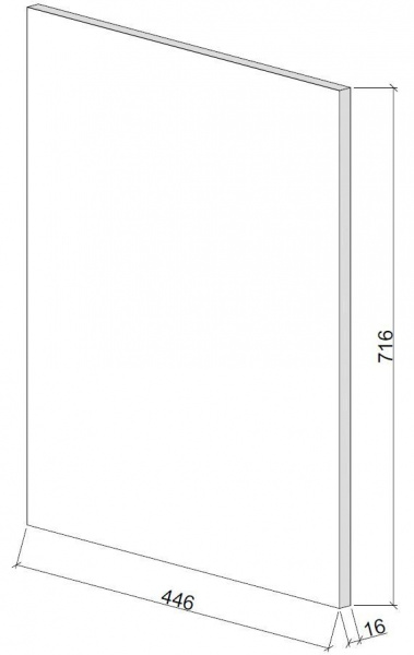 Дверь для шкафа ЛАЙТ 71,6х44,6 см ЛДСП цвет Дуб золотой