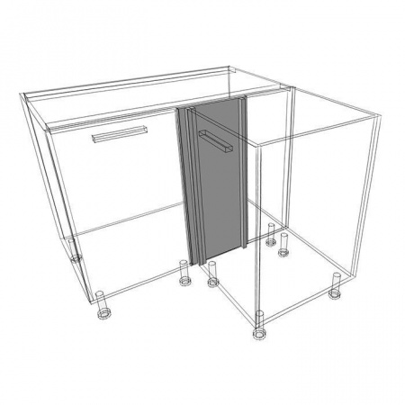 Угловая планка для напольного углового шкафа ЛАЙТ ЛДСП цвет Шиншилла серая