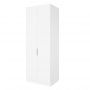 Шкаф 2-дверный распашной ЛАЙТ К1, 240х80х60, ЛДСП, Белый перламутр, с ящиками и полками