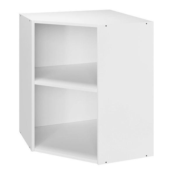 Корпус навесного углового шкафа ЛАЙТ под одну  дверь ЛДСП белый 72х60х60 см