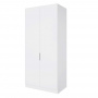 Шкаф 2-дверный распашной ЛАЙТ К3, 240х100х42, ЛДСП, Белый перламутр, с полками