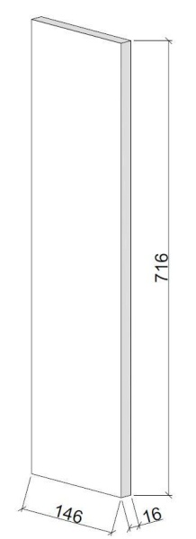 Дверь для шкафа ЛАЙТ под бутылочницу 71,6х14,6 см ЛДСП цвет Скандинавское белое дерево
