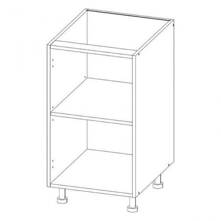 Корпус напольного шкафа ЛАЙТ под одну дверь ЛДСП белый 72х45х53,5 см