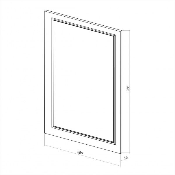 Дверь для навесного шкафа ЛАЙТ 95,6х59,6 см МДФ цвет Крем-брюле