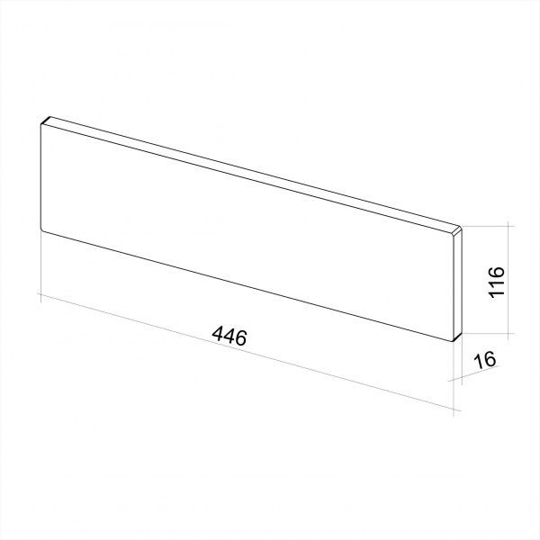 Фальшфасад для шкафа ЛАЙТ под духовой шкаф МДФ 11,6х44,6 см МДФ цвет Крем-брюле