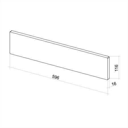 Фальшфасад для шкафа ЛАЙТ под духовой шкаф МДФ 11,6х59,6 см цвет Крем-брюле