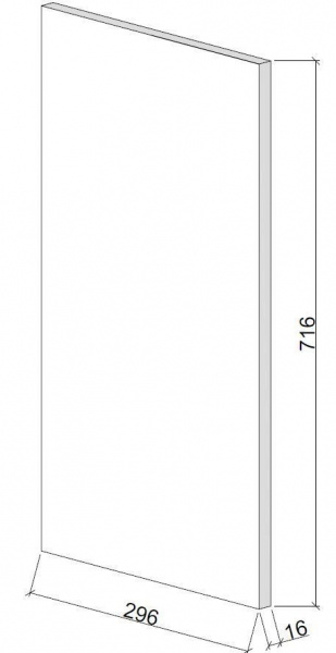 Дверь для шкафа ЛАЙТ 71,6х29,6 см ЛДСП цвет Белый перламутр
