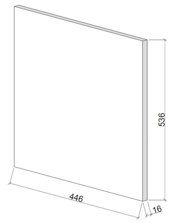 Дверь для напольного шкафа ЛАЙТ 53,6х44,6 см ЛДСП цвет Белый перламутр