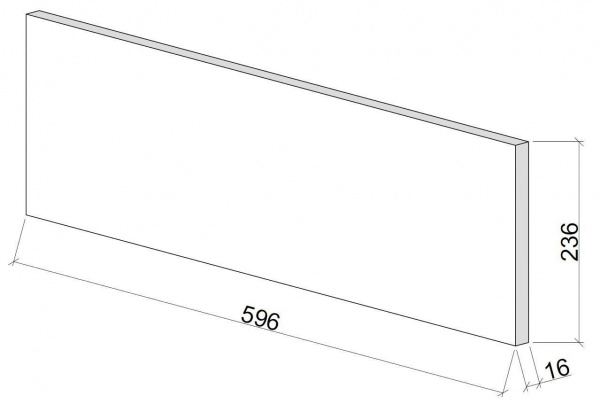 Дверь для шкафа ЛАЙТ 23,6х59,6 см ЛДСП цвет Белый перламутр