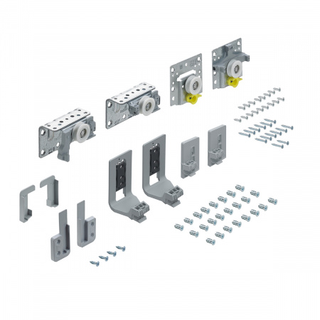 Комплект раздвижной системы для шкафа-купе с двумя дверями шириной 120 см