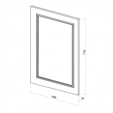 Дверь для шкафа ЛАЙТ 71,6х44,6 см МДФ цвет Крем-брюле