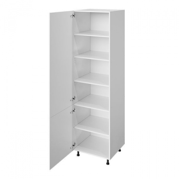 Модуль пенала 204х60х56 см ЛАЙТ Белый перламутр с двумя дверьми для кухни