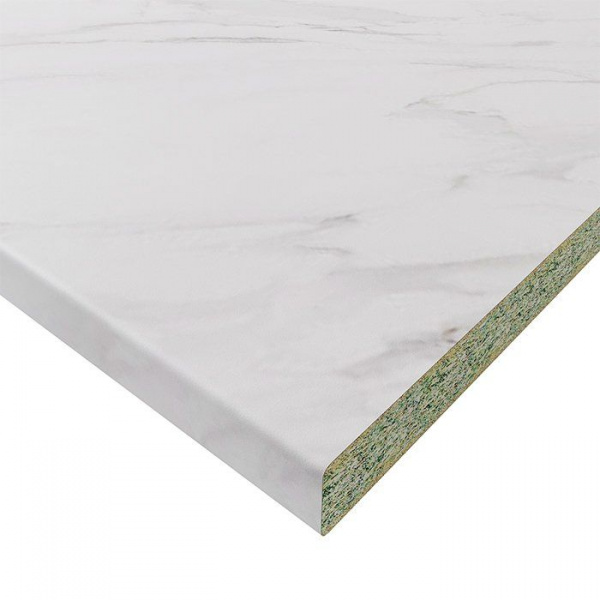 Столешница Мрамор светлый Volokas, HPL-пластик цвет, белый 300х60х4 см