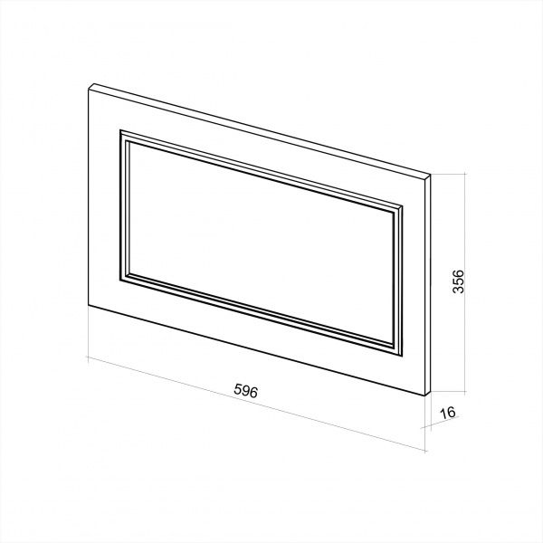 Дверь для навесного шкафа ЛАЙТ 35,6х59,6 см МДФ цвет Крем-брюле