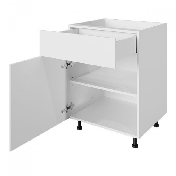 Модуль напольный 72х60х53,5 см ЛАЙТ Белый перламутр с одним ящиком и одной дверью для кухни