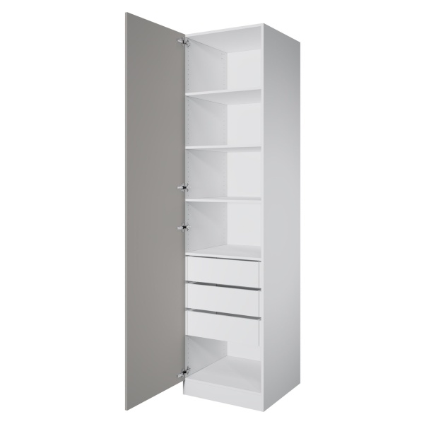 Дверь 230х60 для распашного шкафа шириной 60 см, ЛДСП цвет Шиншилла серая