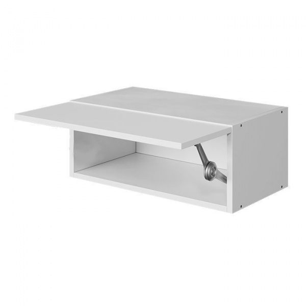 Модуль антресоли на пенал 24х60х56 см ЛАЙТ Белый перламутр с одной дверью открывающиеся наверх для кухни