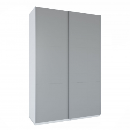 Шкаф-купе ЛАЙТ Е3, 220х120х58, ЛДСП, Шиншилла, с ящиками, полками и штангой