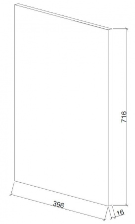 Дверь для шкафа ЛАЙТ 71,6х39,6 см ЛДСП цвет Белый перламутр