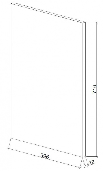 Дверь для шкафа ЛАЙТ 71,6х39,6 см ЛДСП цвет Белый перламутр